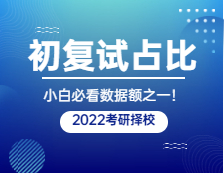 2022拼搏在线官网择校：这些院校复试压力小初试占比高，你知道吗？