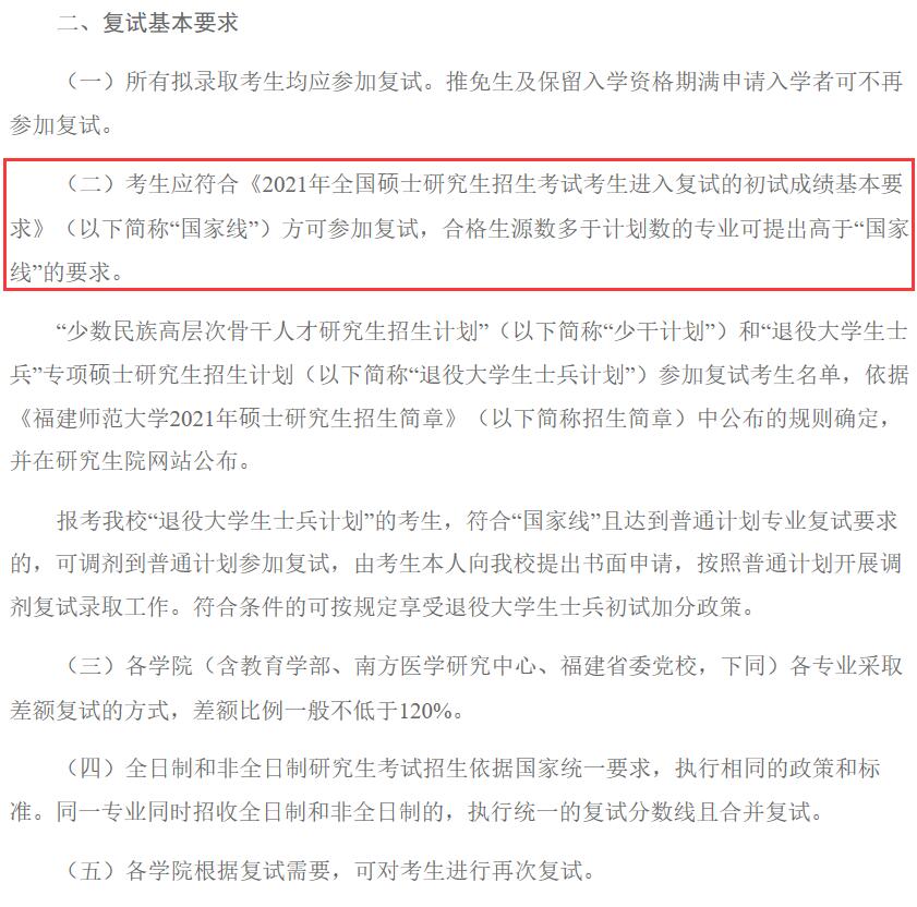 2021拼搏在线官网分数线:福建师范拼搏(中国)复试分数线_复试时间_国家线公布!